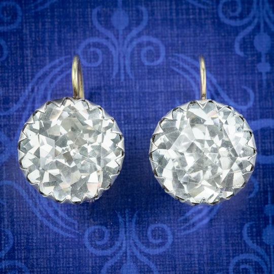 Georgian Style Paste Earrings Silver Gold Wires