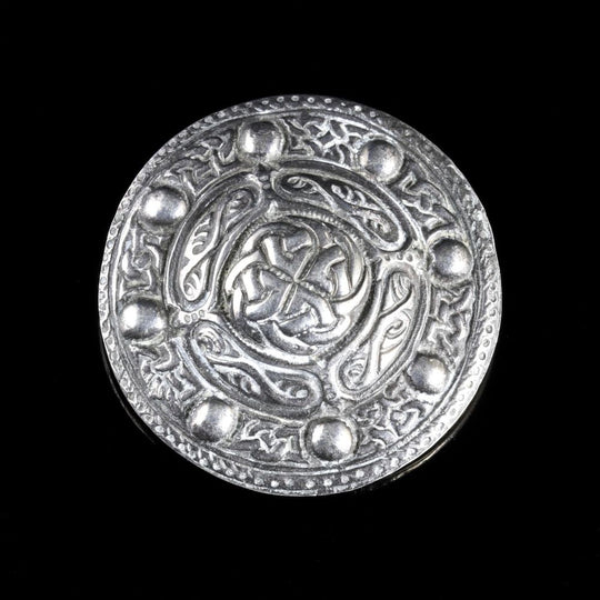 Vintage Scottish Sterling Silver Shield Brooch Dated 1948