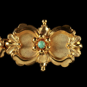 VICTORIAN TURQUOISE BRACELET GOLD SILVER CIRCA 1880