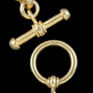 Vintage Belcher Chain Necklace Sterling Silver 18ct Gold Gilt