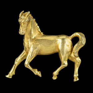 Vintage Horse Brooches 9ct Gold Dated 1989