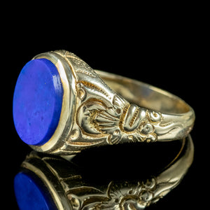 Vintage Lapis Lazuli Signet Ring Dated 1989