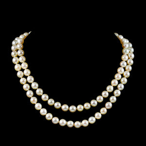Vintage Long Pearl Opera Necklace
