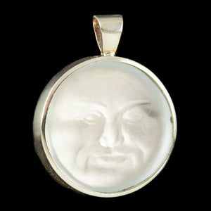 Vintage Moonstone Man In The Moon Pendant 9ct Gold – Jewellery