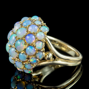 Vintage Opal Boule Cluster Ring 4ct Total Dated 1966