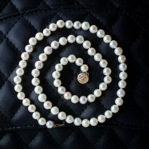 Vintage Pearl Matinee Necklace 14ct Gold Clasp