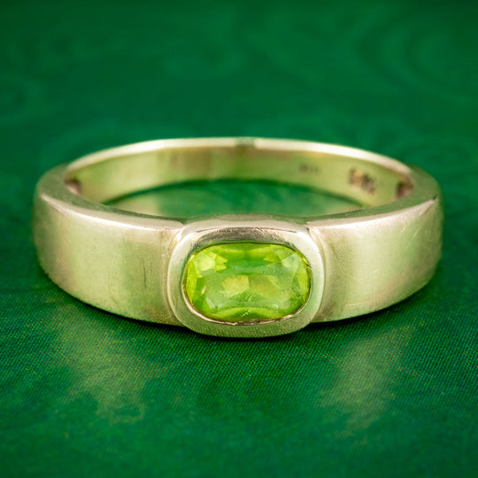 Vintage Peridot Band Ring 0.35ct Peridot